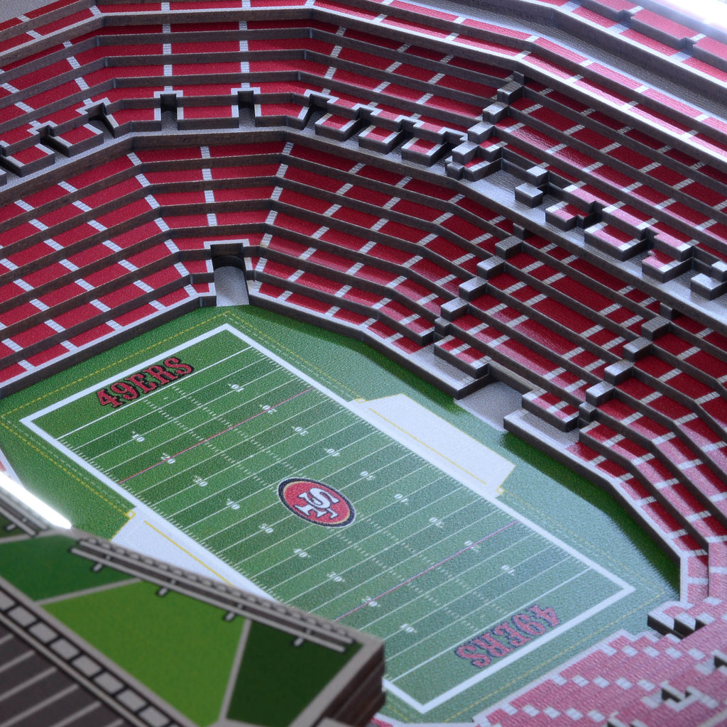 SAN FRANCISO 49ERS 25 LAYER 3D STADIUM LIGHTED END TABLE