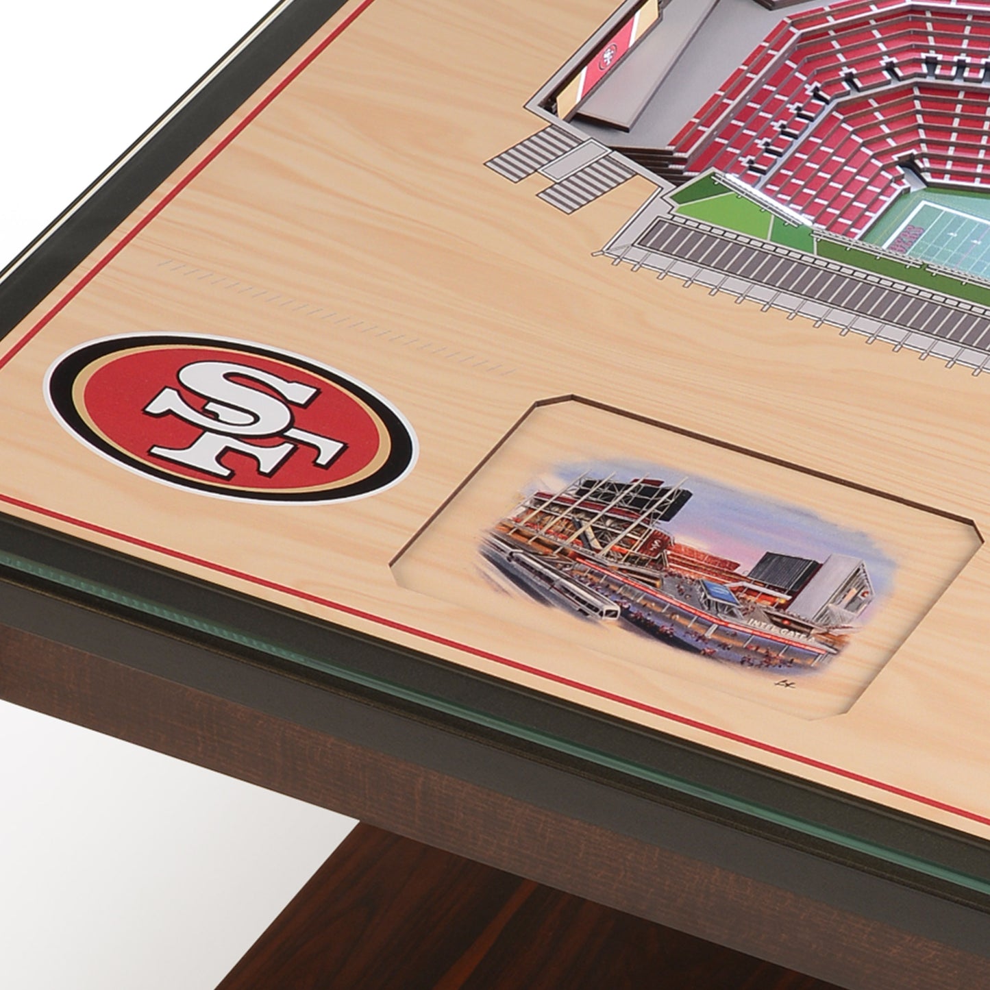 SAN FRANCISO 49ERS 25 LAYER 3D STADIUM LIGHTED END TABLE