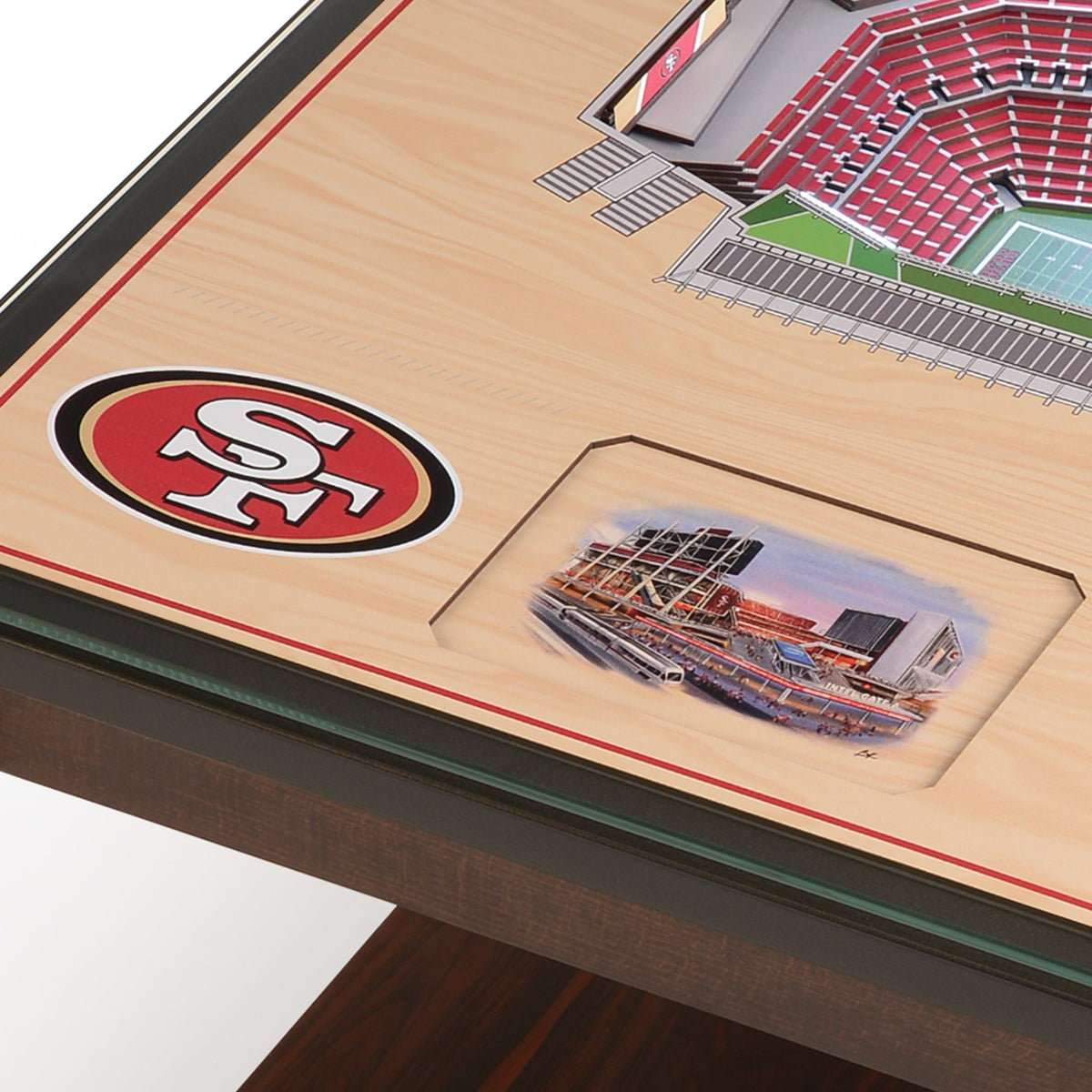 SAN FRANCISO 49ERS 25 LAYER 3D STADIUM LIGHTED END TABLE