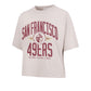 SAN FRANCISO 49ERS WOMEN'S '47 HISTORIC WINDTHROW RAVINE CROPPED T-SHIRT - MOJAVE