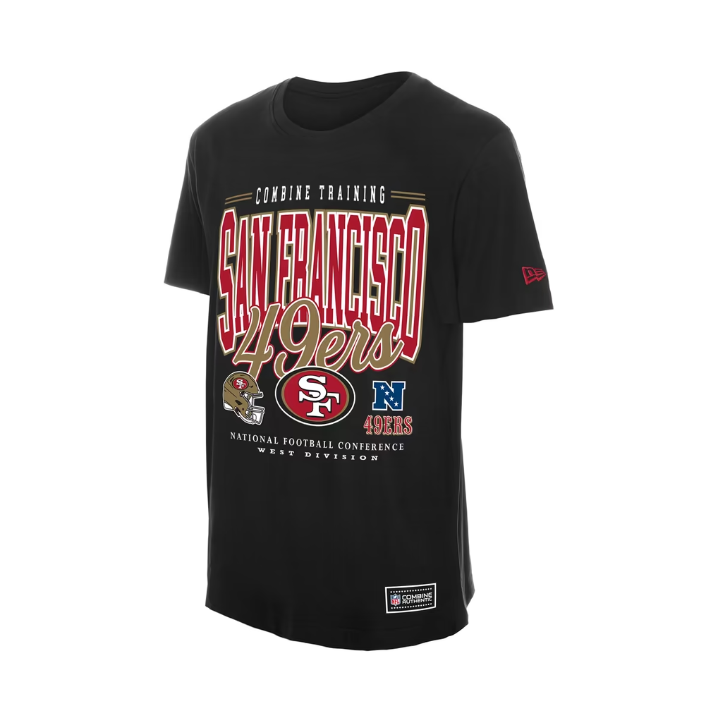 SAN FRANCSICO 49ERS MEN'S NEW ERA TRAINING LIFESTYLE T-SHIRT - BLACK