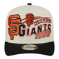 SAN FRANCSICO GIANTS NEW ERA CLASSIC 9FIFTY A-FRAME SNAPBACK HAT - CHROME WHITE/BLACK