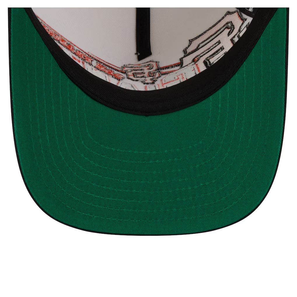 SAN FRANCSICO GIANTS NEW ERA CLASSIC 9FIFTY A-FRAME SNAPBACK HAT - CHROME WHITE/BLACK