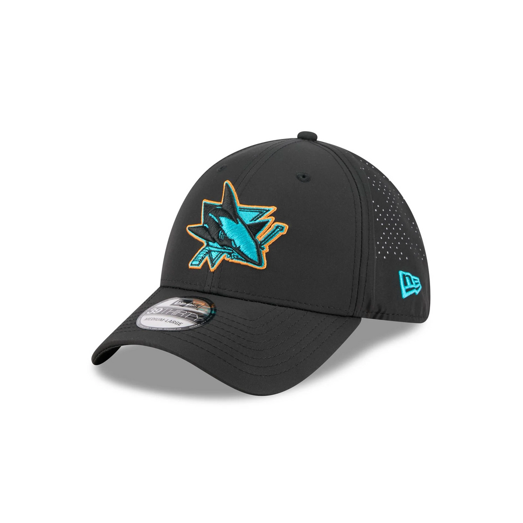 SAN JOSE SHARKS BLACK NIGHT 39THIRTY FLEX FIT HAT - BLACK
