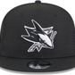 SAN JOSE SHARKS EVERGREEN TRUCKER 9FIFTY SNAPBACK HAT - BLACK/WHITE