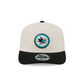 SAN JOSE SHARKS LOYAL CORDUROY 9SEVENTY STRETCH-SNAP ADJUSTABLE HAT - CHROME WHITE/BLACK