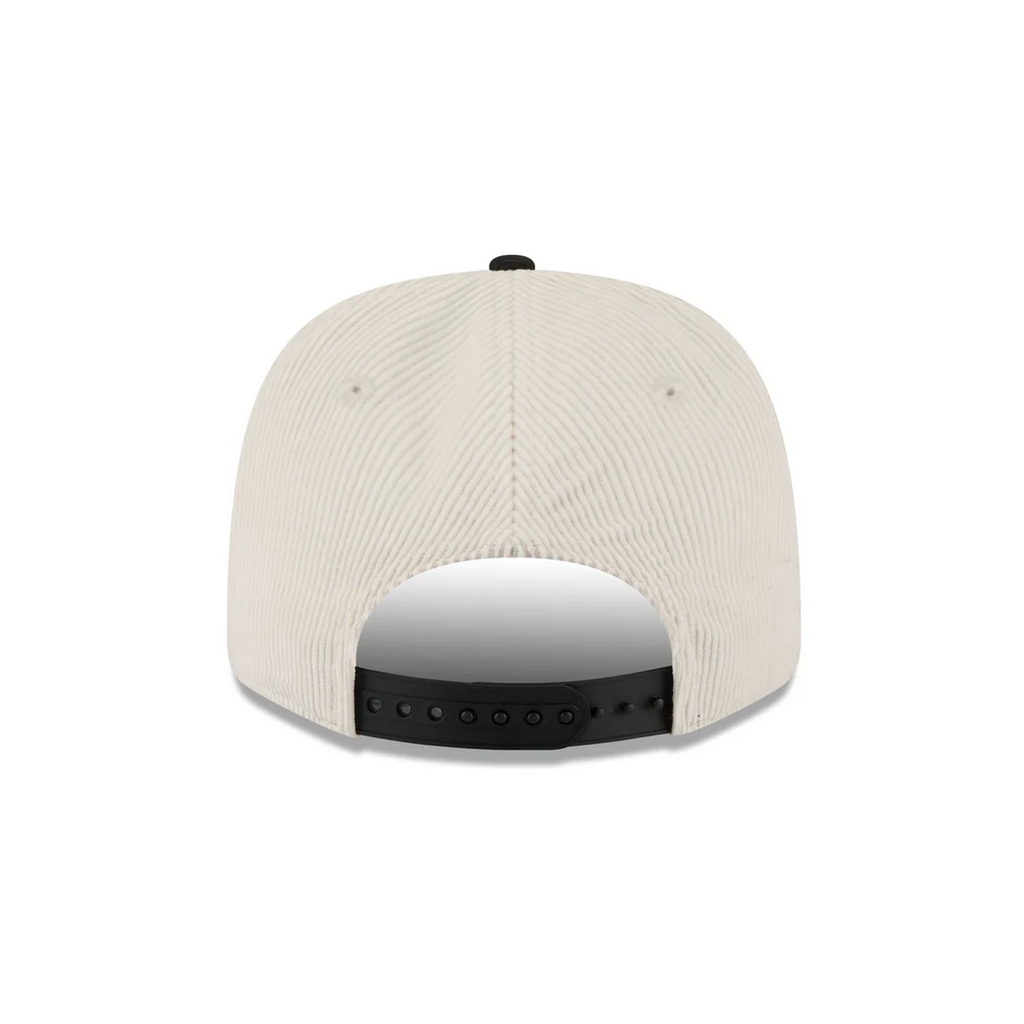 SAN JOSE SHARKS LOYAL CORDUROY 9SEVENTY STRETCH-SNAP ADJUSTABLE HAT - CHROME WHITE/BLACK