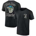 SAN JOSE SHARKS MEN'S NEW ERA SUGAR SKULL T-SHIRT - BLACK