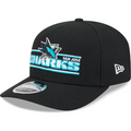 SAN JOSE SHARKS STATED 9SEVENTY STRETCH-SNAP ADJUSTABLE HAT - BLACK
