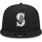 SEATTLE MARINERS EVERGREEN TRUCKER 9FIFTY SNAPBACK HAT - BLACK/WHITE