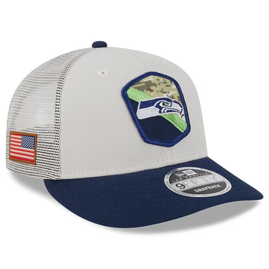 SEATTLE SEAHAWKS 2023 SALUTE TO SERVICE LOW PROFILE 9FIFTY SNAPBACK