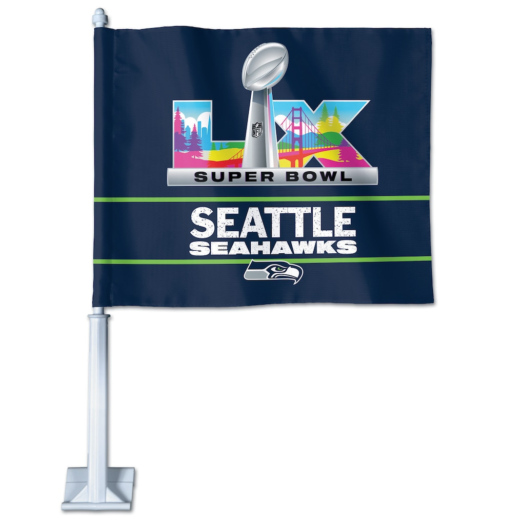 SEATTLE SEAHAWKS 2025 NFC CONFERENCE CHAMPIONS 11.75" X 14" CAR FLAG - 1 PIECE