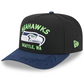 SEATTLE SEAHAWKS 2025 NFL DRAFT 9FIFTY A-FRAME SNAPBACK HAT - BLACK/NAVY