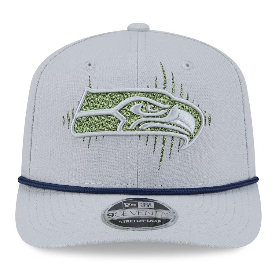 SEATTLE SEAHAWKS 2025 NFL RIVALRY SIDELINE COLLECTION 9SEVENTY ADJUSTABLE HAT - WOLF GRAY
