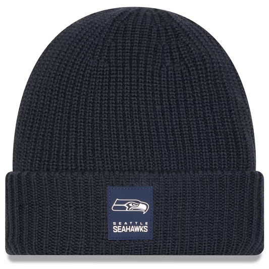 SEATTLE SEAHAWKS 2025 SIDELINE COLD WEATHER CUFFED KNIT - CHARCOAL