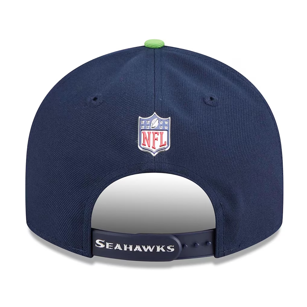 SEATTLE SEAHAWKS 2026 NFL DRAFT 9FIFTY SNAPBACK HAT - NAVY/GREEN