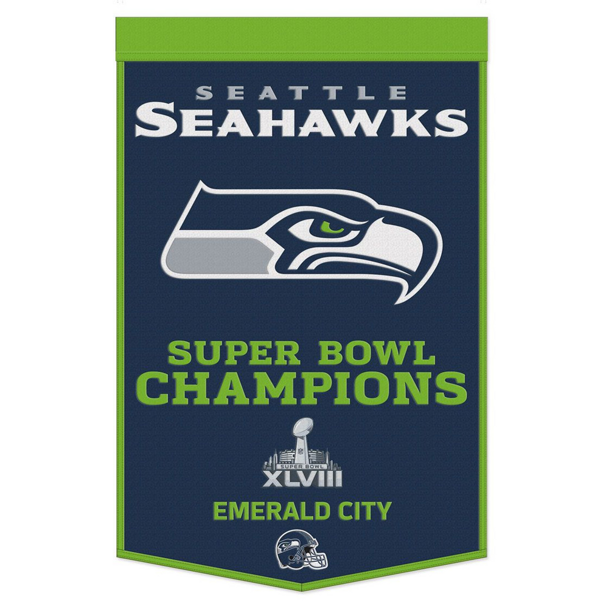 SEATTLE SEAHAWKS 24" X 38" CELEBRATION WOOL BANNER