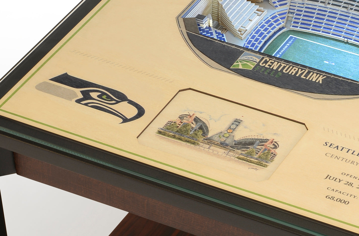 SEATTLE SEAHAWKS 25 LAYER 3D STADIUM LIGHTED END TABLE