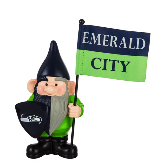 SEATTLE SEAHAWKS FLAG HOLDER GNOME