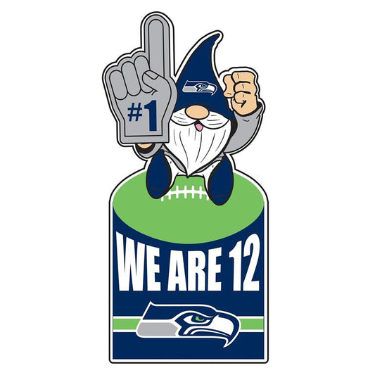 SEATTLE SEAHAWKS GNOME METAL 10" x 30" OUTDOOR SIGN