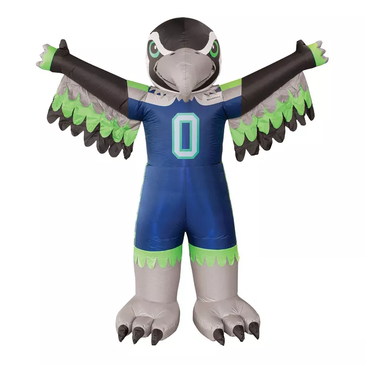 SEATTLE SEAHAWKS LOGO BRANDS 7FT MASCOT INFLATABLE