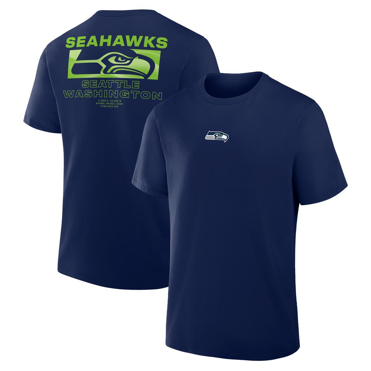 SEATTLE SEAHAWKS MEN'S BETWEEN THE NUMBERS LEGACY T-SHIRT - NAVY