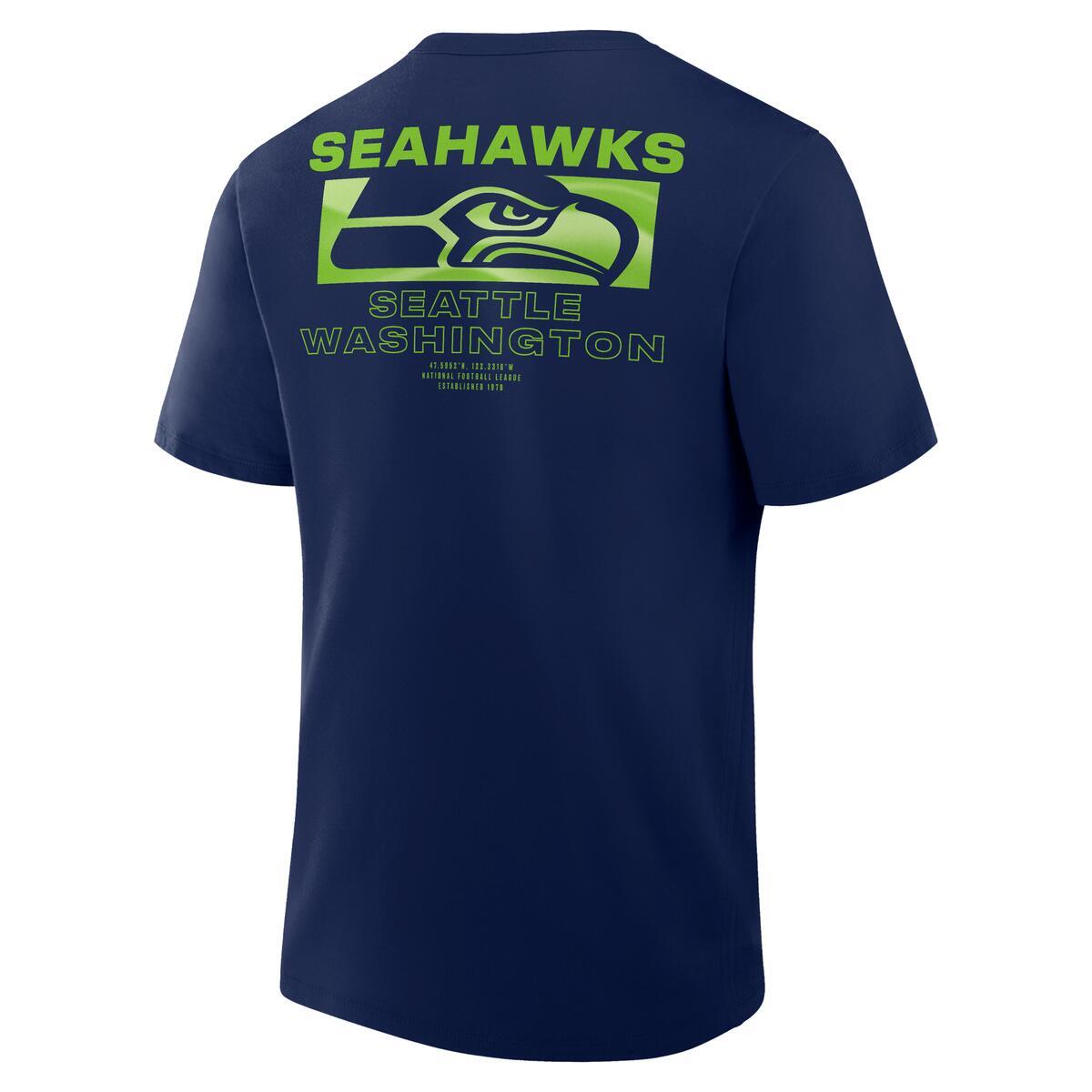 SEATTLE SEAHAWKS MEN'S BETWEEN THE NUMBERS LEGACY T-SHIRT - NAVY