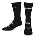 SEATTLE SEAHAWKS MEN'S FOR BARE FEET ESTABLISHED SOCK - BLACK