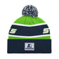 SEATTLE SEAHAWKS MEN'S STARTER LEGACY CUFFED KNIT WITH POM - GREEN/NAVY
