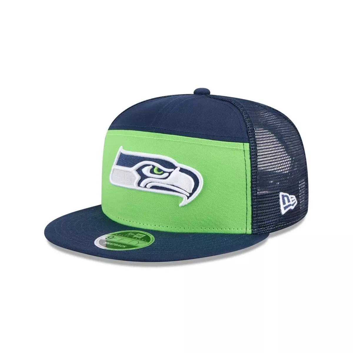 SEATTLE SEAHAWKS OUTDOOR SPLIT PANEL TRUCKER 9FIFTY SNAPBACK HAT