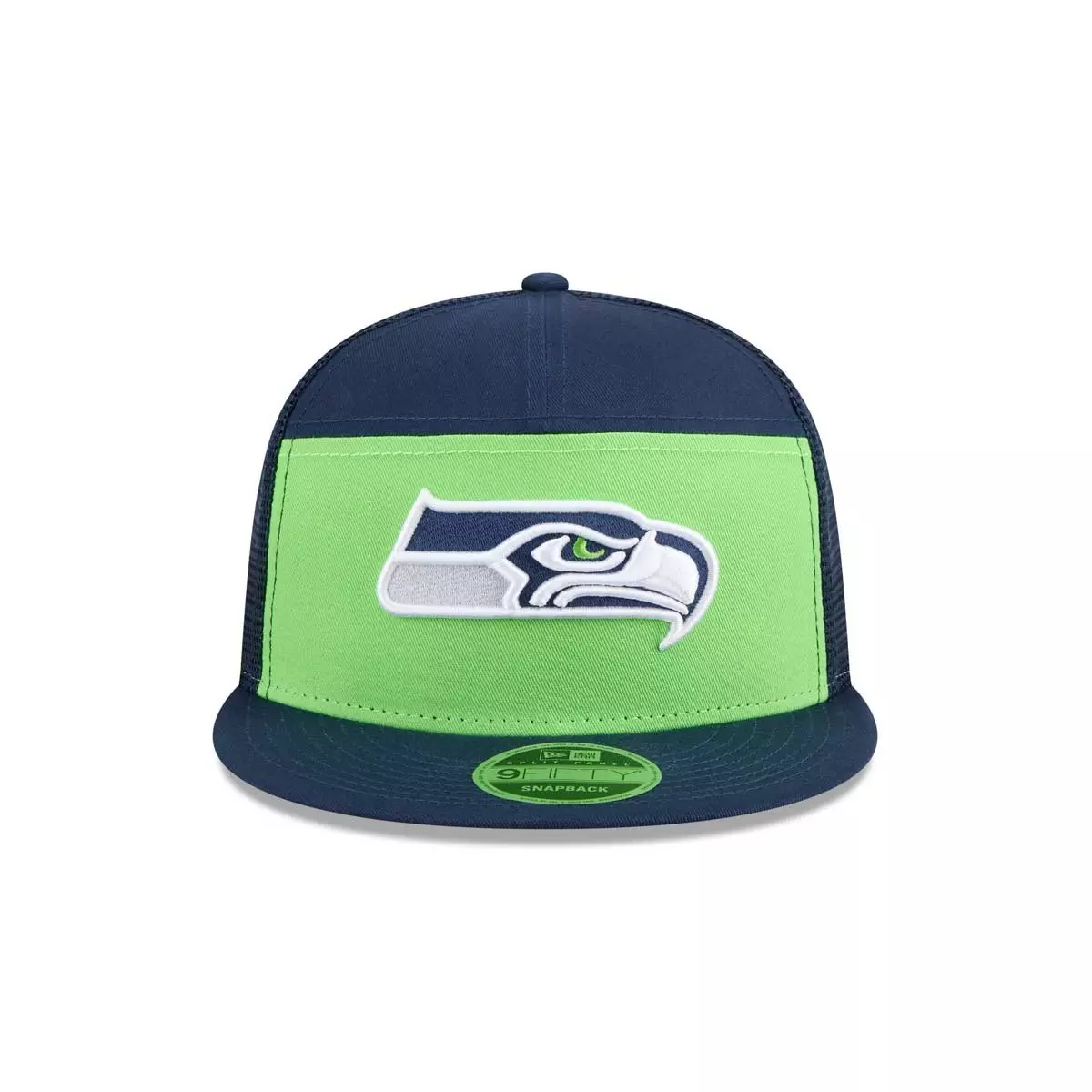 SEATTLE SEAHAWKS OUTDOOR SPLIT PANEL TRUCKER 9FIFTY SNAPBACK HAT