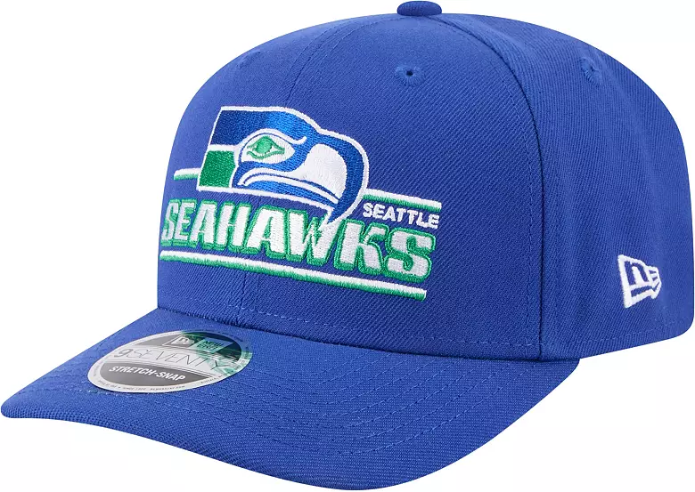 SEATTLE SEAHAWKS RETRO STATED 9SEVENTY STRETCH-SNAP ADJUSTABLE HAT - NAVY