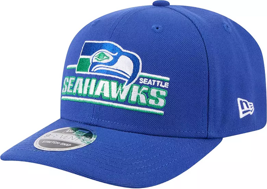 SEATTLE SEAHAWKS RETRO STATED 9SEVENTY STRETCH-SNAP ADJUSTABLE HAT - NAVY