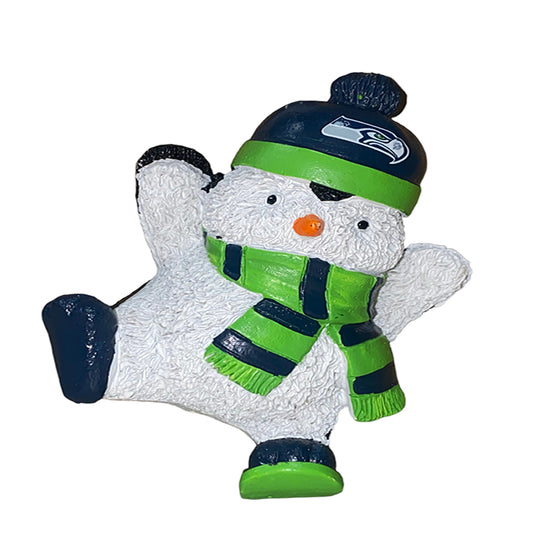 SEATTLE SEAHAWKS SNOWBOARDING PENGUIN ORNAMENT