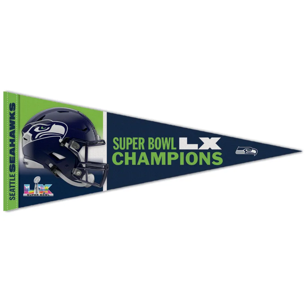 SEATTLE SEAHAWKS SUPER BOWL LX CHAMPIONS 12" X 30" PREMIUM PENNANT