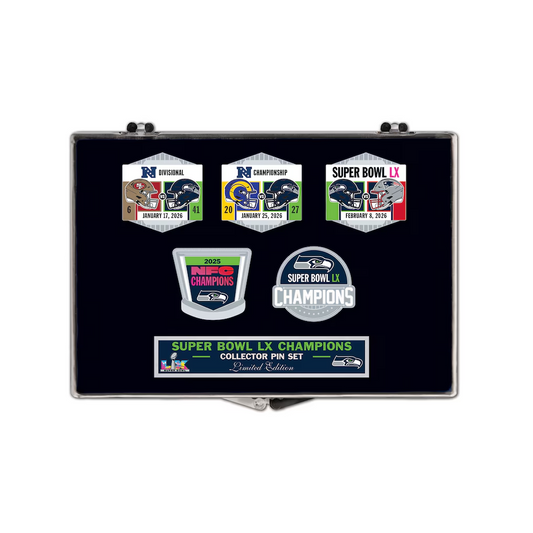 SEATTLE SEAHAWKS SUPER BOWL LX CHAMPIONS 5-PIECE COLLECTOR PIN SET