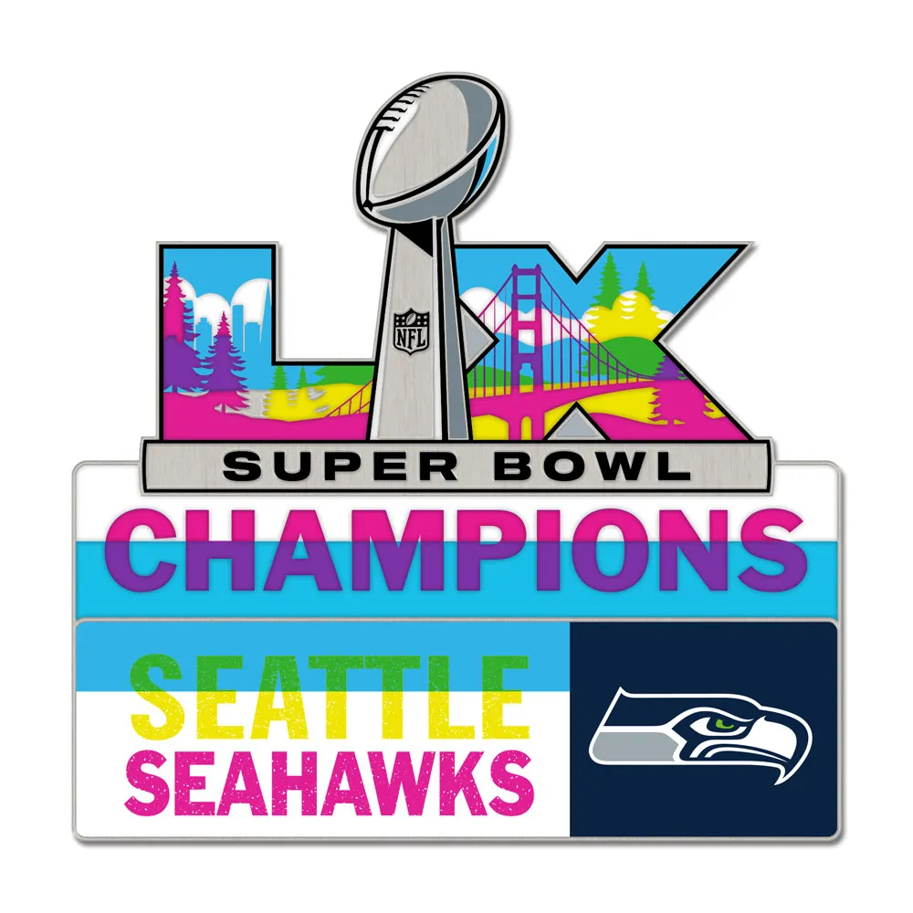 SEATTLE SEAHAWKS SUPER BOWL LX CHAMPIONS COLLECTORS PIN