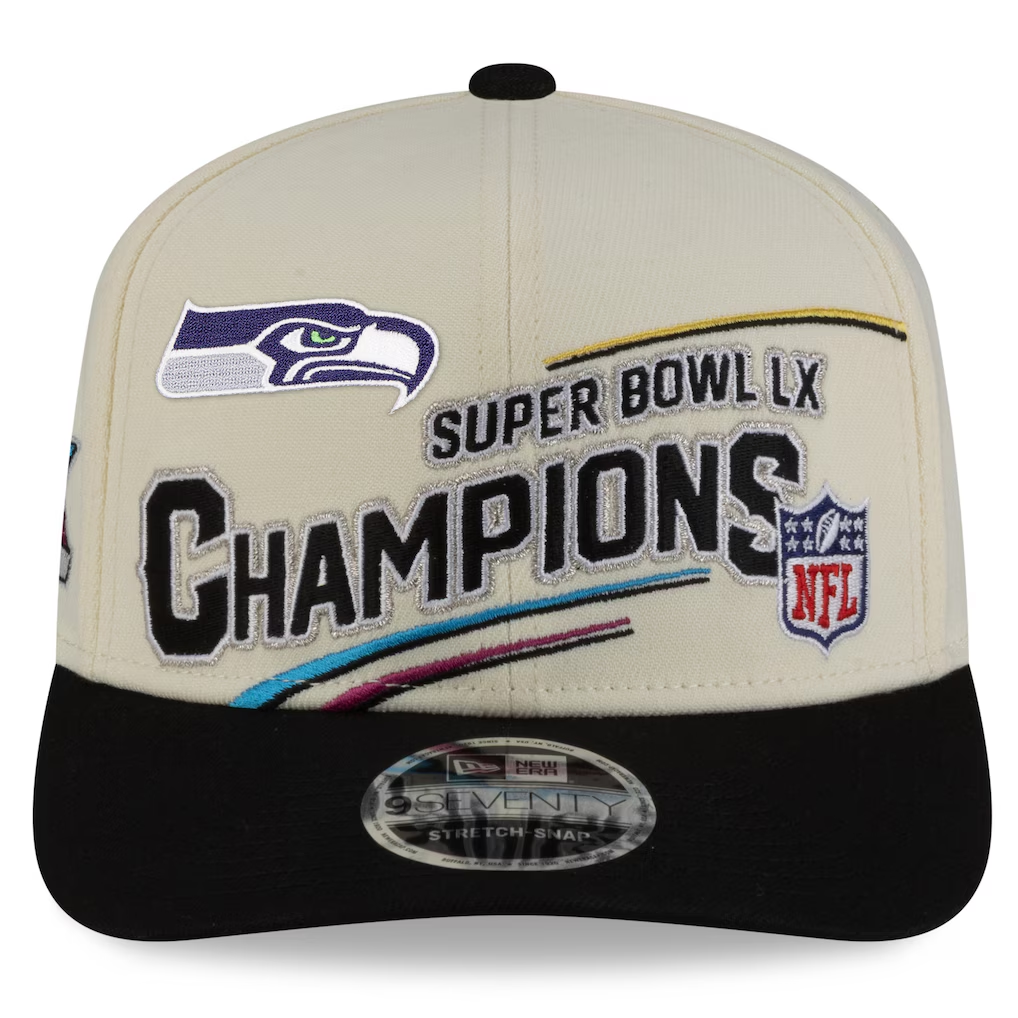 SEATTLE SEAHAWKS SUPER BOWL LX CHAMPIONS LOCKER ROOM 9SEVENTY SNAPBACK HAT