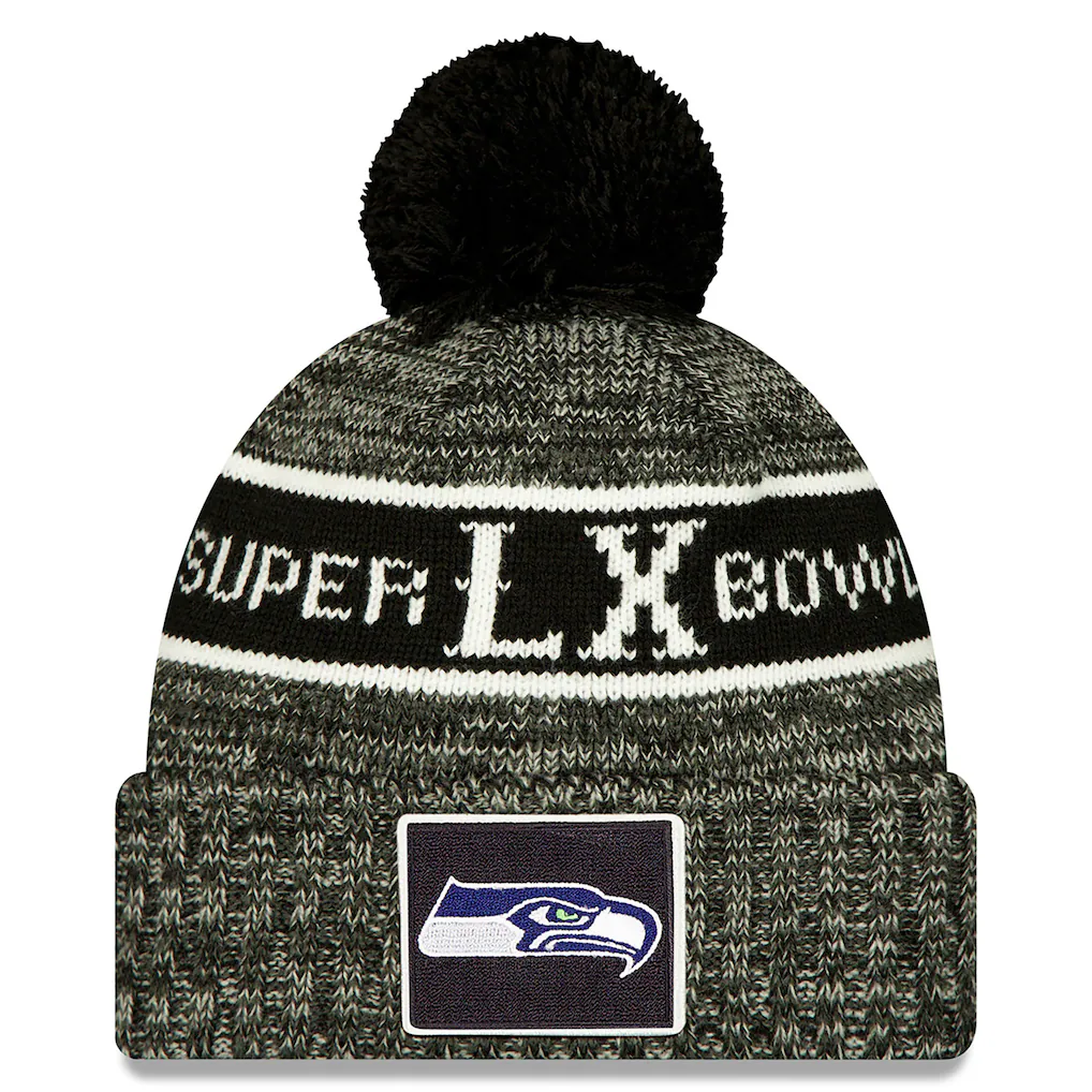 SEATTLE SEAHAWKS SUPER BOWL LX CUFFED KNIT WITH POM