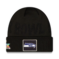 SEATTLE SEAHAWKS SUPER BOWL LX OPENING NIGHT CUFFED KNIT BEANIE - BLACK