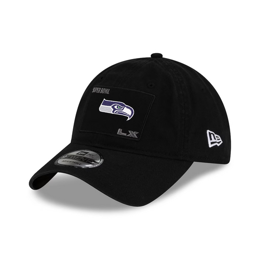 SEATTLE SEAHAWKS SUPER BOWL LX PARTICIPATION 9TWENTY ADJUSTABLE HAT - BLACK