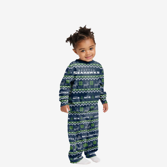 SEATTLE SEAHAWKS TODDLER ALL OVER PRINT PAJAMAS