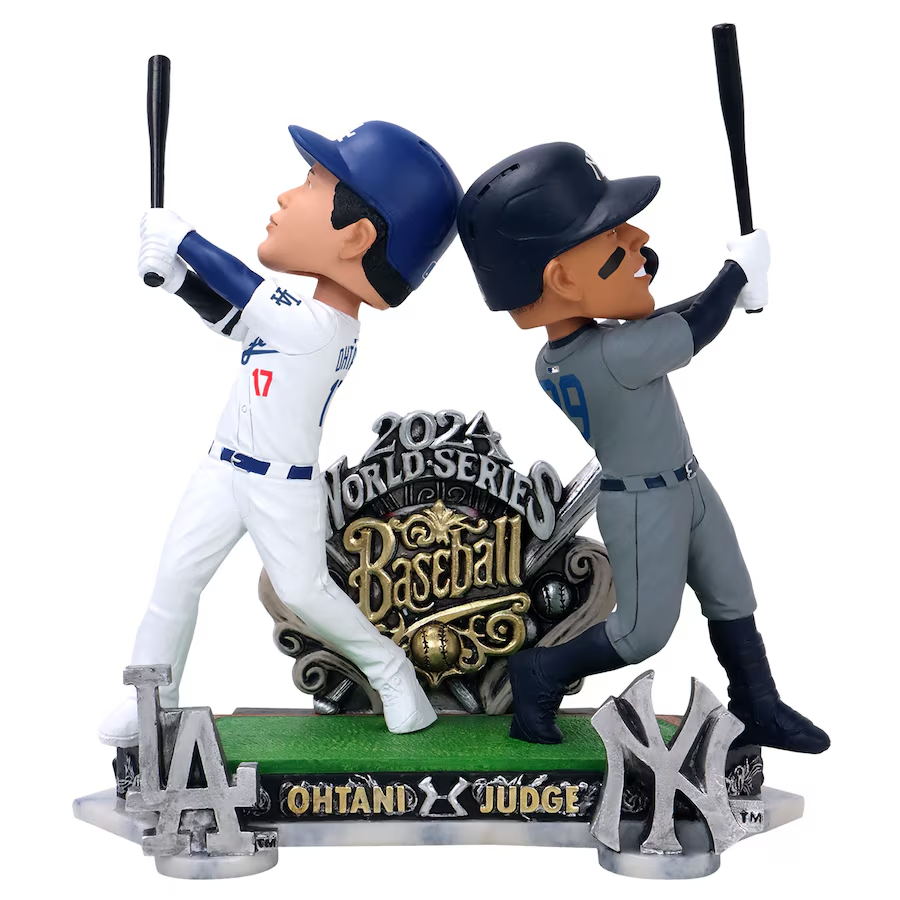 SHOHEI OHTANI VS. AARON JUDGE 2024 WORLD SERIES MATCHUP DUAL BATTLE BOBBLEHEAD SET