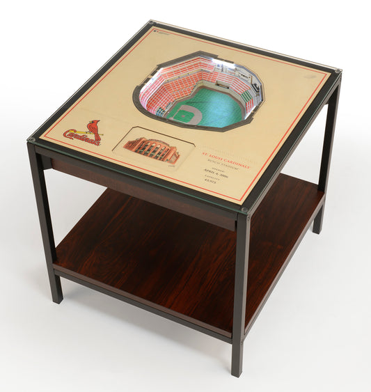 ST.LOUIS CARDINALS 25 LAYER 3D STADIUM LIGHTED END TABLE