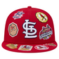 ST.LOUIS CARDINALS ALL OVER PATCH 9FIFTY SNAPBACK HAT - RED