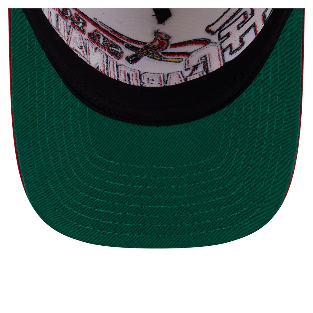 ST.LOUIS CARDINALS NEW ERA CLASSIC 9FIFTY A-FRAME SNAPBACK HAT - CHROME WHITE/RED