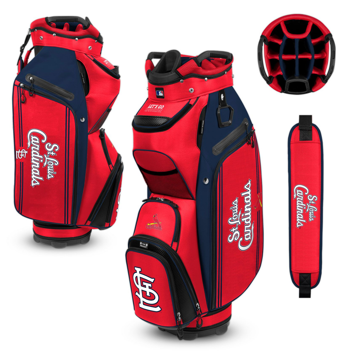 ST.LOUIS CARDINALS TEAM EFFORT BUCKET III COOLER CART GOLF BAG
