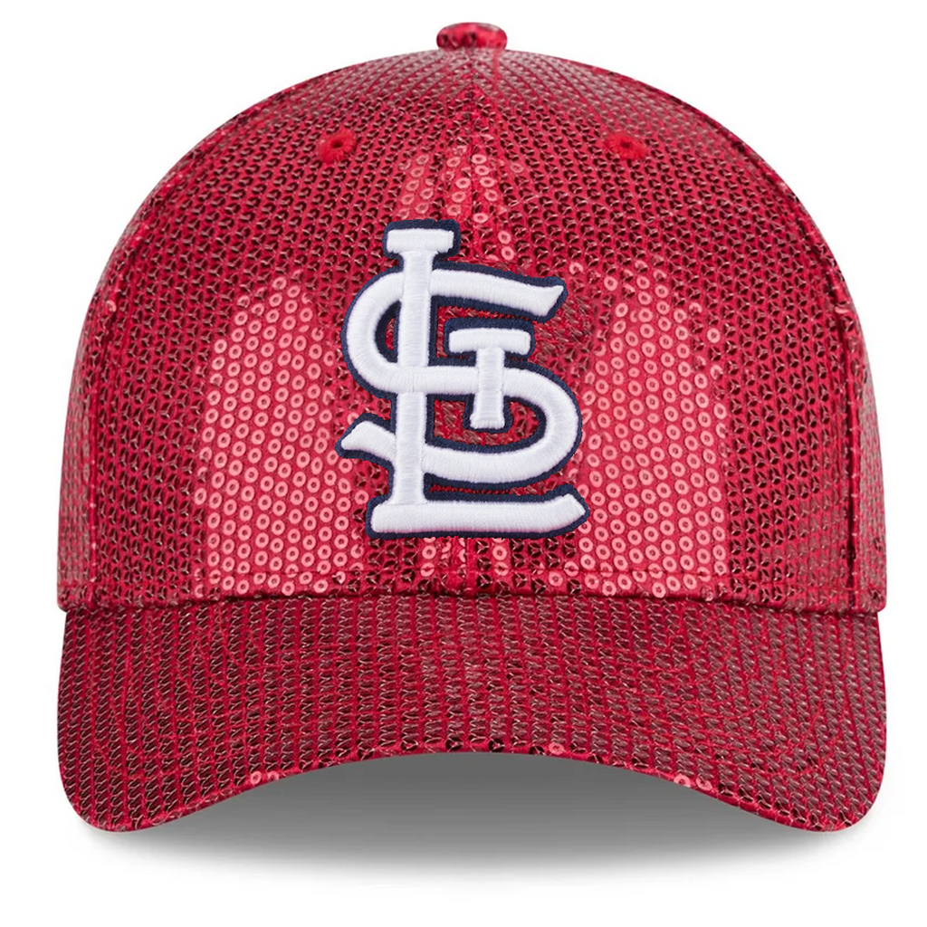 ST.LOUIS CARDINALS WOMEN'S SEQUIN 9FORTY M-CROWN SNAPBACK HAT - RED