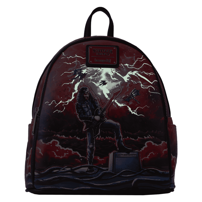 STRANGER THINGS EDDIE MUNSON TRIBUTE GLOW LOUNGEFLY MINI BACKPACK