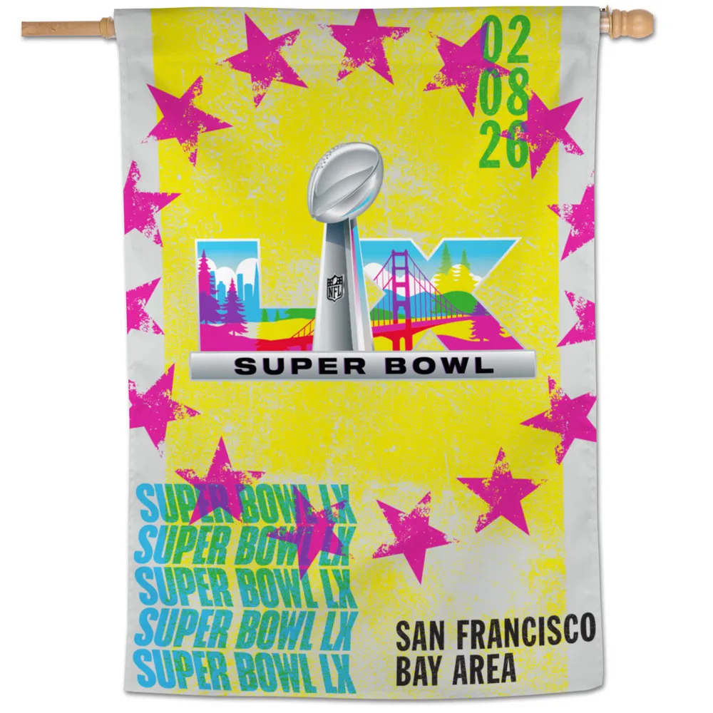 SUPER BOWL LX 1-SIDED 28" X 40" VERTICAL FLAG